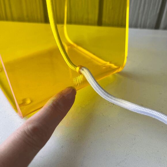 Pablo Designs Tube Top Table Lamp – Yellow Acrylic Base, Modern Minimalist, 14” - Picture 4 of 12